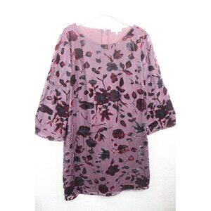 Halo 3/4 Bell Sleeve Velvet Burnout Dress-Size Large-Whimsigoth